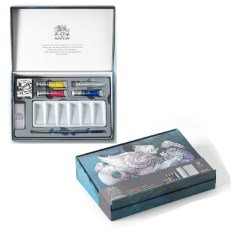 Culori acuarele Winsor & Newton Cotmancadou set Postcard / 8 piese