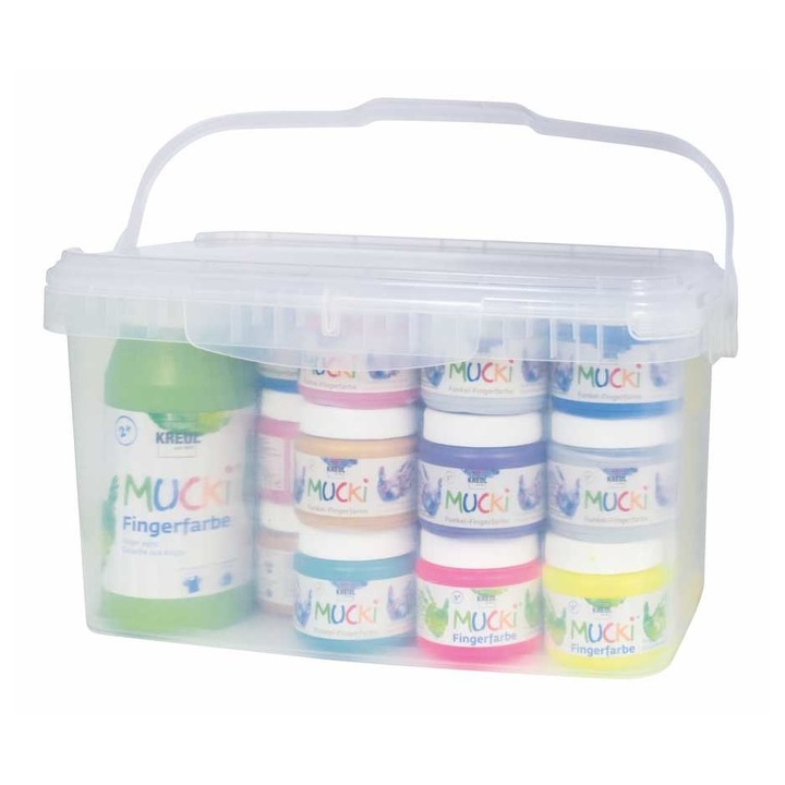 Culori pentru pictura cu degete MUCKI - KREUL / Big Box 20 bucăți