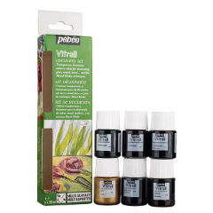 Culori pentru sticlă Pebeo Vitrail Discovery set / 6 x 20 ml