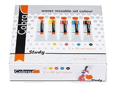 Culori ulei solubile în apă COBRA Study Set 5x40ml