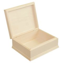 Cutie de bijuterii din lemn pentru finisare