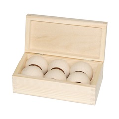Cutie din lemn cu 3 inele pentru servetele