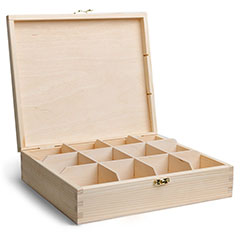 Cutie din lemn pentru ceai - 12 compartimente