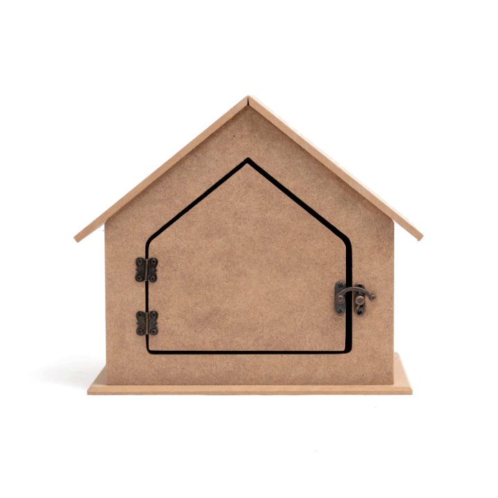 Decorațiune din lemn MDF - casă de lemn - 28 x 24 x 21 cm
