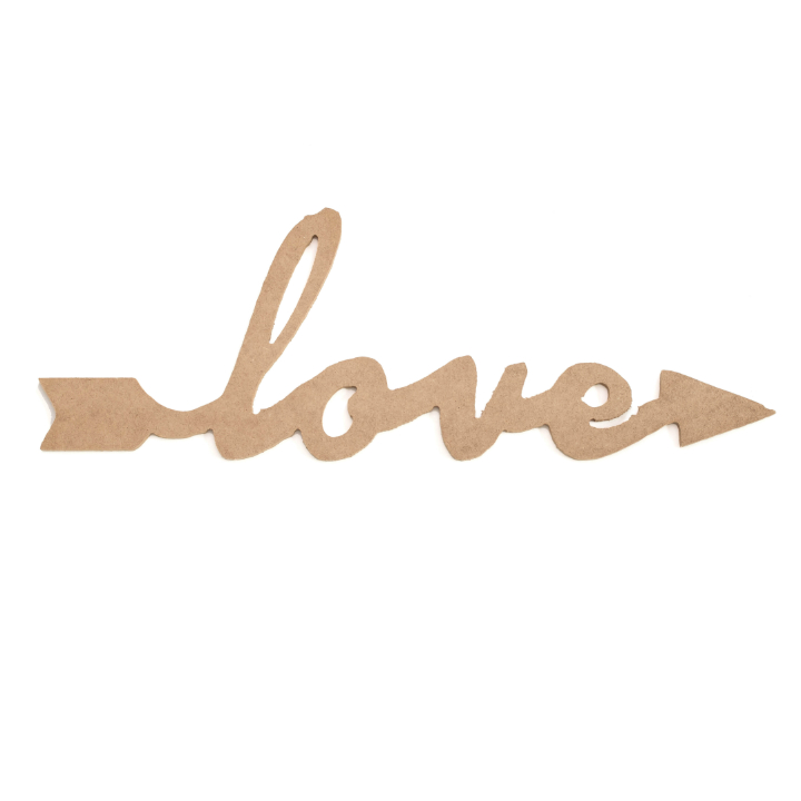 Decorațiune MDF - inscripție love - 44 cm