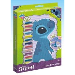 DISNEY Set de pictură cu nisip Stitch - 4 cărți și 12 tuburi de nisip