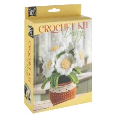 DIY Kit croșetat ghiveci de flori margaretă