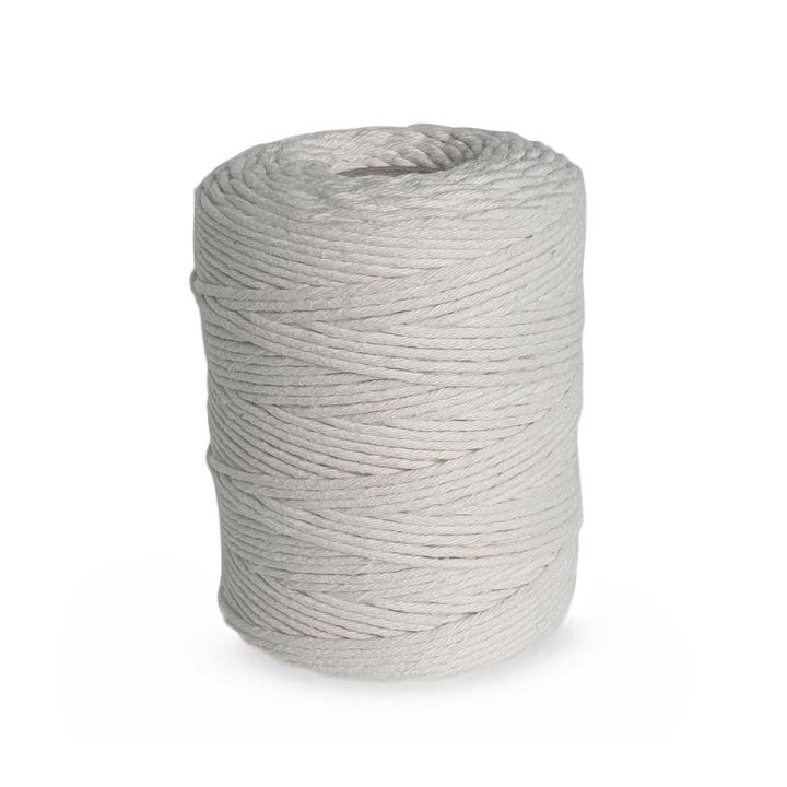 Fir de bumbac macrame alb 2 mm-DP Craft | diferite dimensiuni