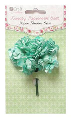 Flori de hârtie garoafă  3 cm - set 6 piese