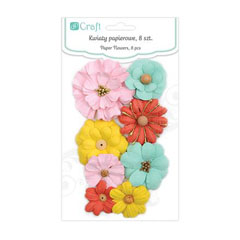Flori de hârtie Little Me / set 8 piese