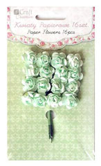 Flori de hârtie trandafiri  2 cm - set 16 piese