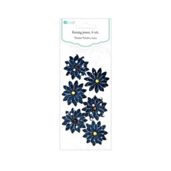 Flori jeanse Marine  / set 6 piese