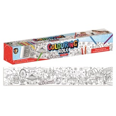 Foaie de colorat pe rolă 2,5 m x 42 cm + 6 creioane colorate