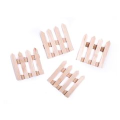 Gard decorativ din lemn 60 x 62 mm - 4 buc