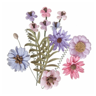 Flori de hârtie Pink & Lavender 12 buc