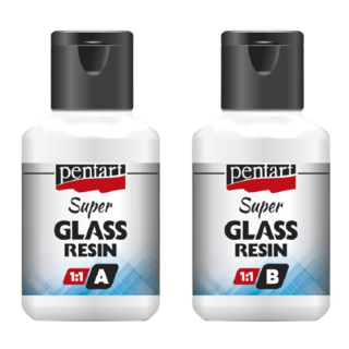 Rășină pură Super Glass Pentart 1: 1 - 2 x 40 ml