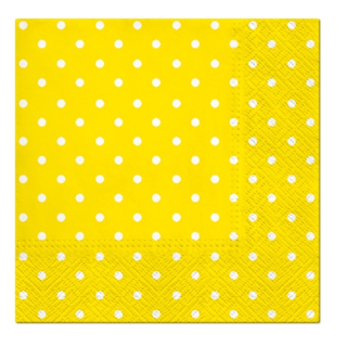 Șervețele pentru decoupage cocktail Yellow Dots - 1 piesă