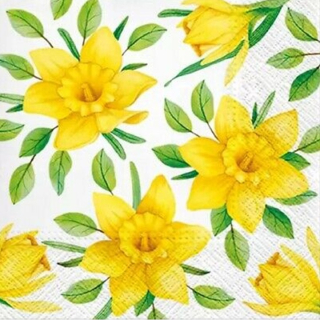 Șervețele pentru decoupage Yellow Daffodils - 1 buc