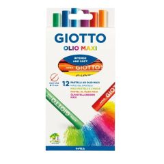Giotto Olio Maxi Pasteluri de ulei, 12 bucăți