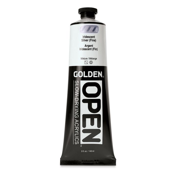 GOLDEN OPEN Vopsea acrilică iridescentă cu uscare lentă 148 ml | Diverse nuanțe