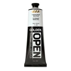 GOLDEN OPEN Vopsea acrilică iridescentă cu uscare lentă 148 ml | 7480 Jasná Zlatá Jemná