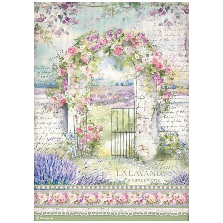 Hârtia de orez A4 Provence arch