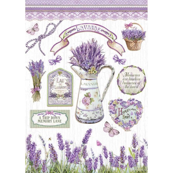 Hârtie de orez A4 Provence elements