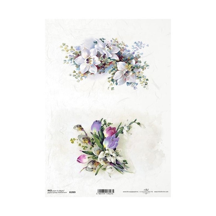 Hârtie de orez A4 Spring bouquets