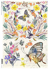 Hârtie de orez KALIT 32x45 cm - fluturi