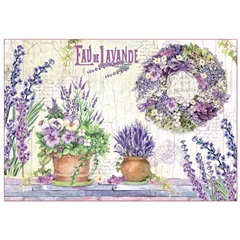 Hartie de orez pentru decoupage A3 Stamperia - Lavanda