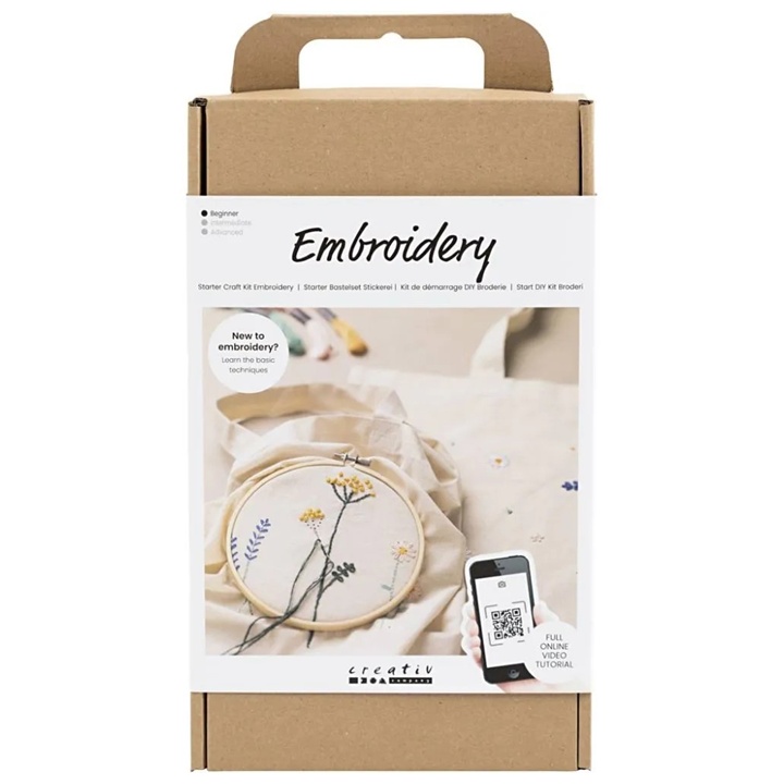 Kit de broderie pentru începători | Flori | Fluture