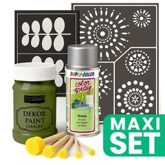 Kit pentru renovarea mobilei cu vopsea spray argintie - Thorn Green