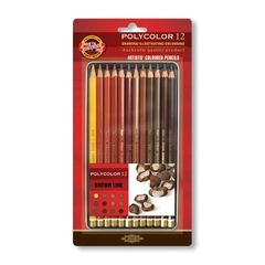 KOH-I-NOOR Creioane Polycolor / Nuanțe de maro, 12 buc