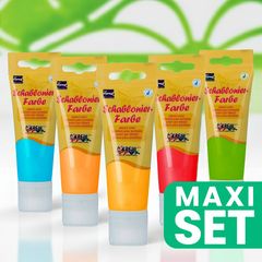 KREUL Set de 5 vopsele stencil - nuanțe vesele