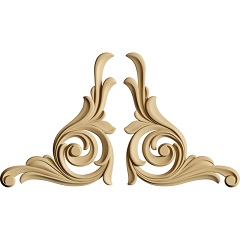 Lemn elastic 6.8 x 5.8 x 0.8 cm / 2 buc