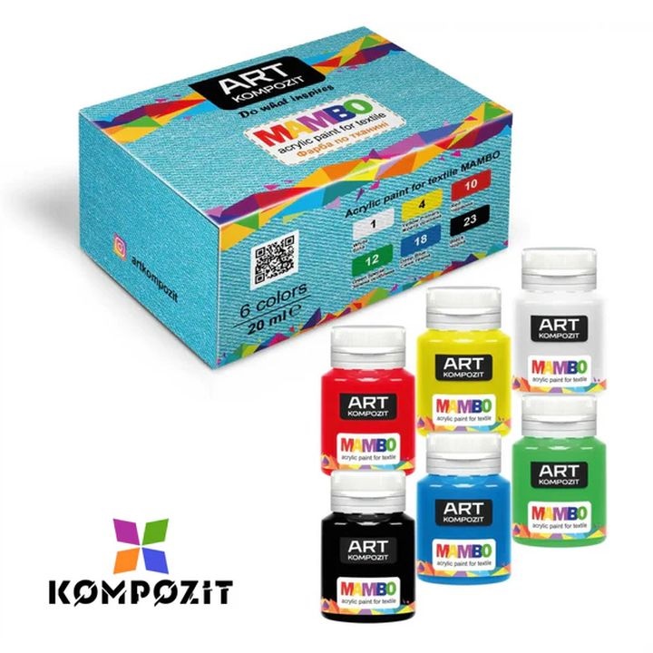 MAMBO Set Kompozit de culori pentru textile și piele
