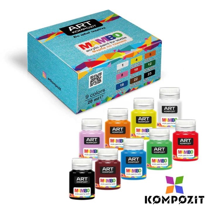 MAMBO Set Kompozit de culori pentru textile și piele