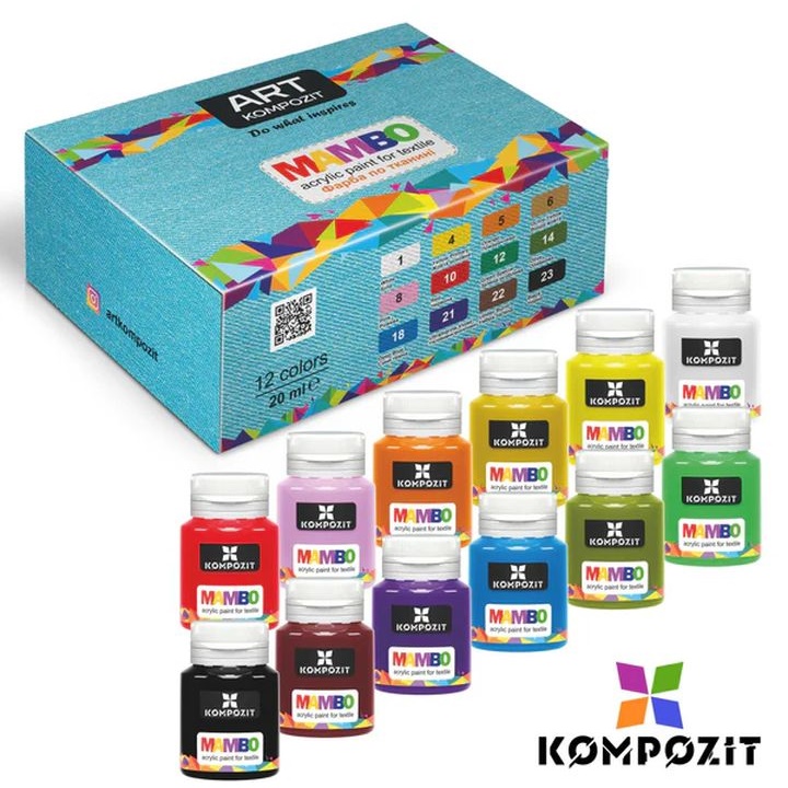 MAMBO Set Kompozit de vopsele pentru textile și piele