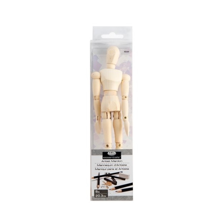 Manechin din lemn pe soclu 20.3 cm