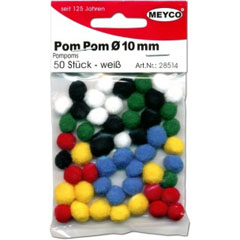 Pomponi mix de culori - 7mm/60 buc