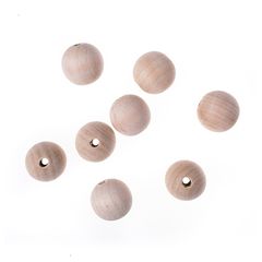 Mărgele rotunde din lemn | Diverse dimensiuni