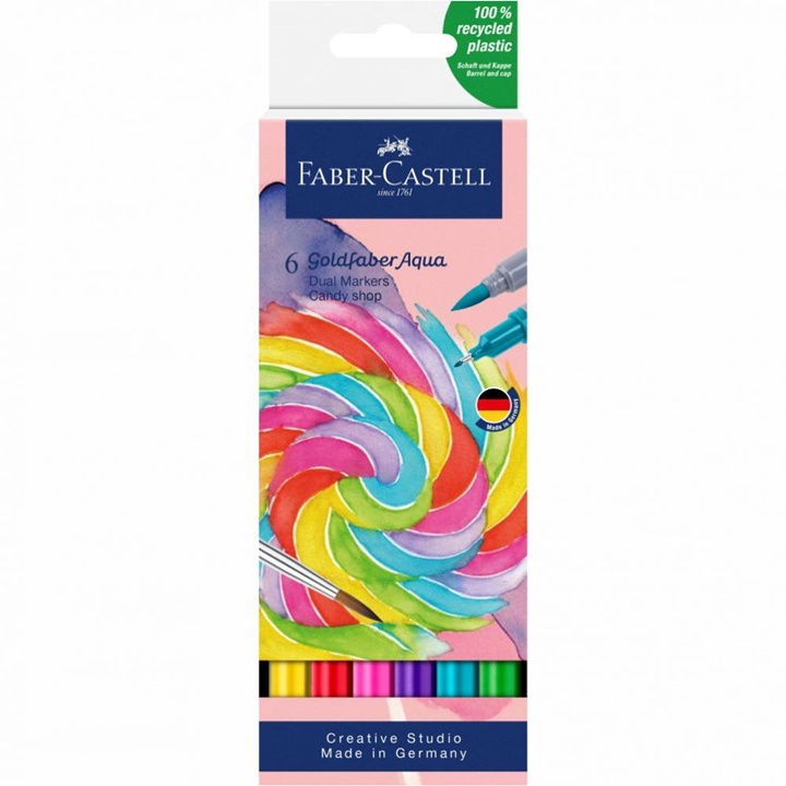 Markere acuarelă Goldfaber Aqua Dual set Candy shop  | 6 buc.