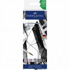 Markere pentru acuarelă Goldfaber Aqua Dual set Shades of grey  | 6 buc.
