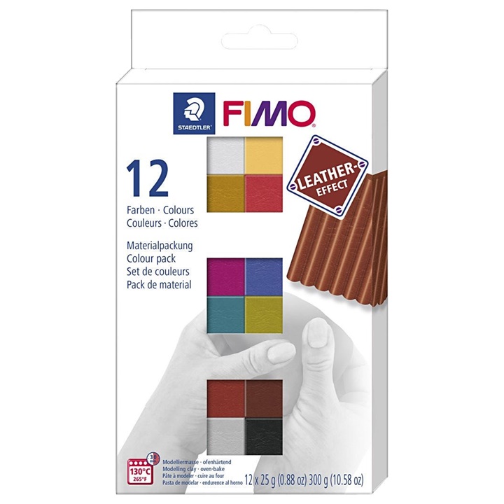 Material FIMO cu efect de piele - 12 culori