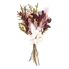 Mini buchet uscat "Burgundy Queen" / 20 cm