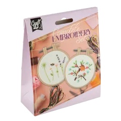 Mini set de broderie 2 buc Ø 8,5 cm