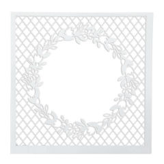 Model din plastic Home Decor 25 x 25 cm - model coroană de flori
