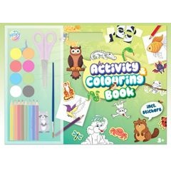 MOXY Set de cărți de colorat și activități cu vopsele, creioane și autocolante
