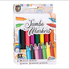 MOXY Set de markere Jumbo 8 culori - Markere de artă pentru copii