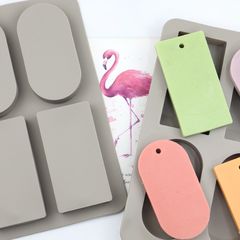 Mucegai din silicon pentru turnare - dreptunghiuri și ovale cu gaură
